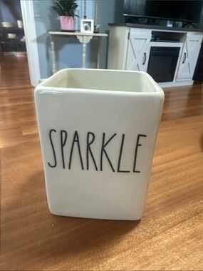Rae Dunn Cream Ceramic 'SPARKLE'  Holder